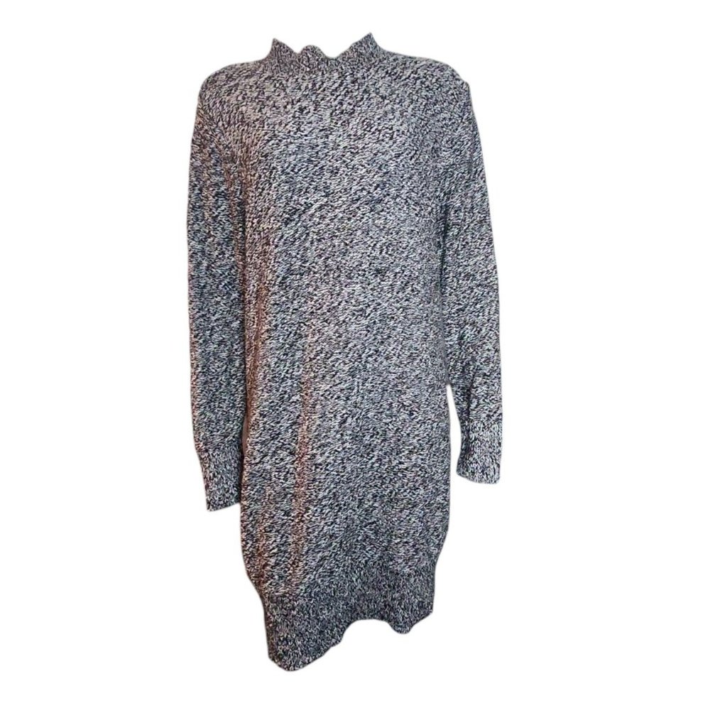 Old Navy Sweater Dress Womens‎ Size XXL Black White Knit Long Sleeve Pullover
